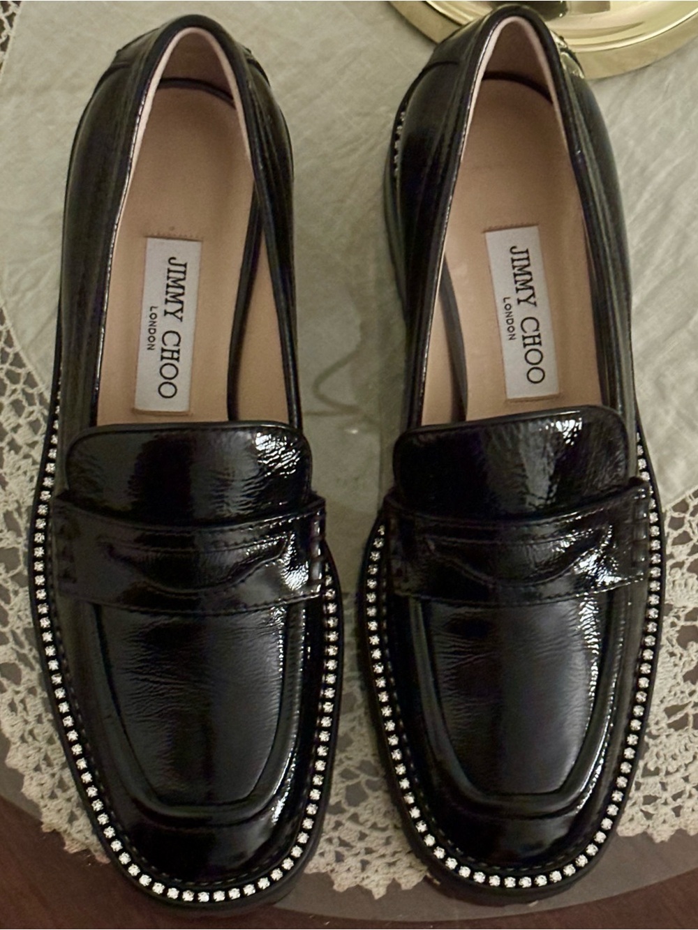 Jimmy Choo, Deanna Loafers Black, size IT 39/ US 9 - Picture 2 of 7